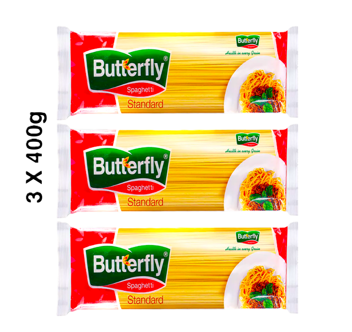 BUTTERFLY STD SPAGHETTI 3 X400G V/PACK