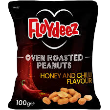 FLOYDEEZ ROASTED P/NUT HONEY & CHILI 100G