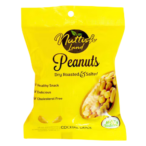 NUTTISH DRY ROASTED & SALTED PEELED P/NUTS 25G