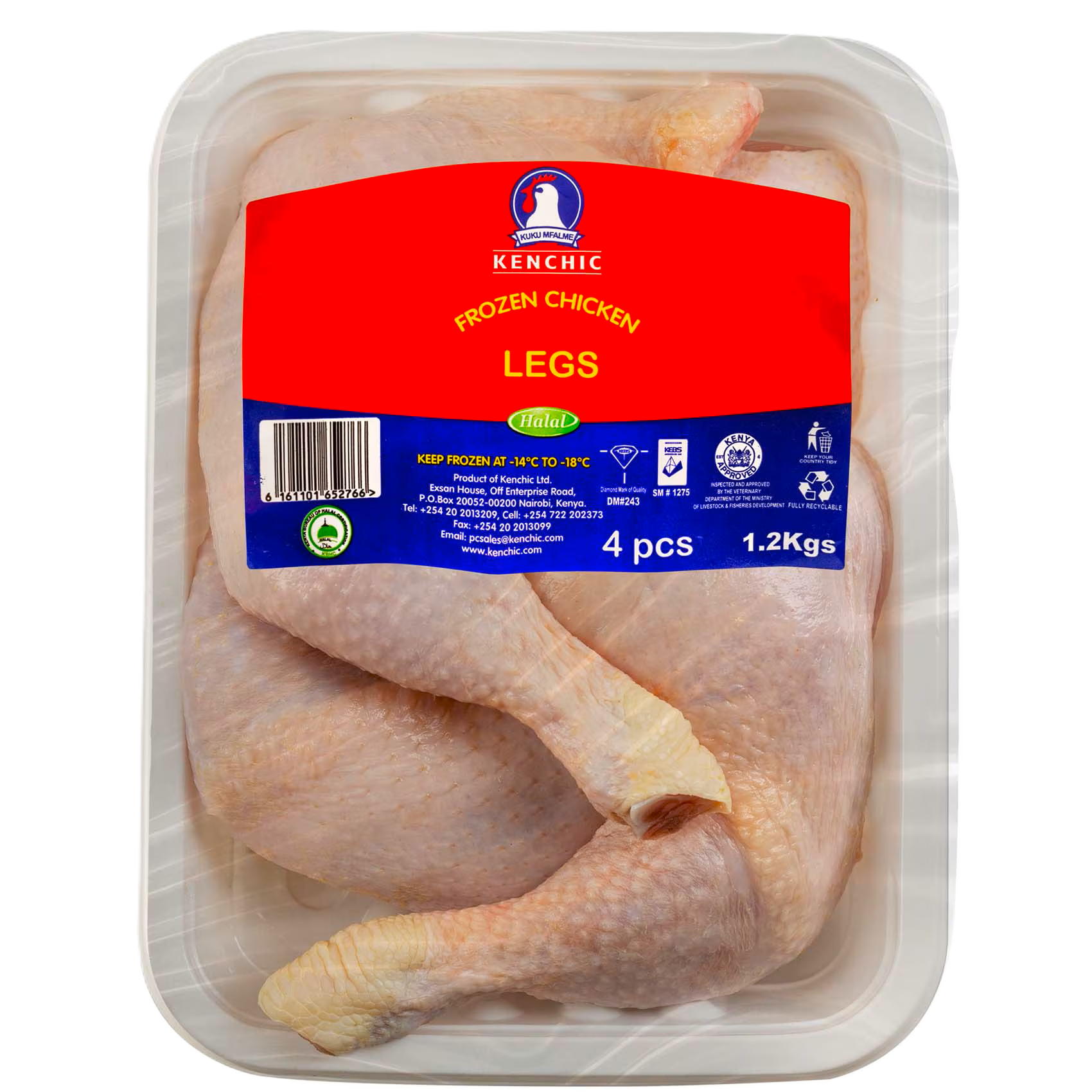 CHICKEN LEGS 4PC KENCHIC 1.2KG