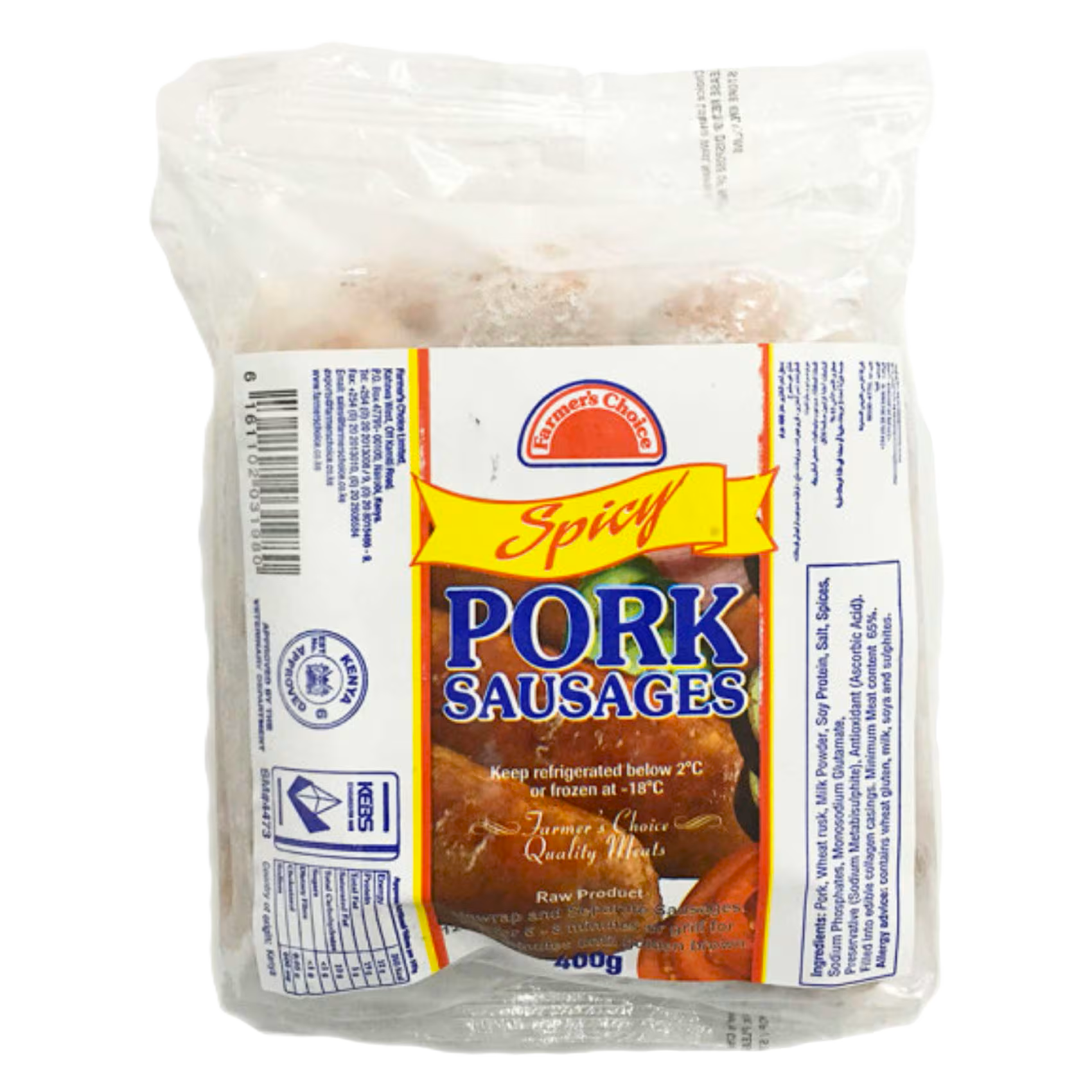 SPICY PORK SAUSAGE 400G F/CHOICE