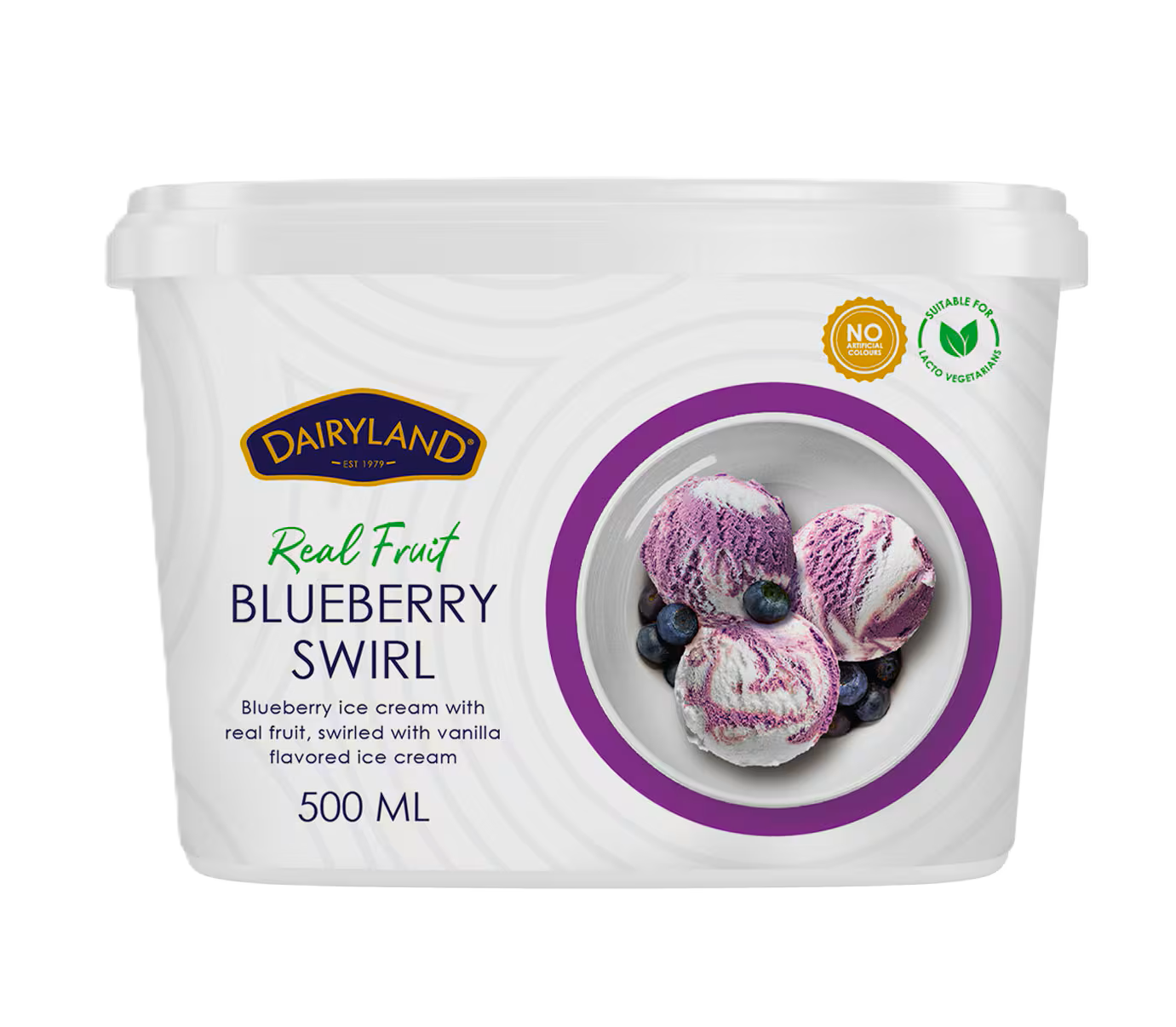 D/LAND ICE CREAM R/FRUIT B/BERRY SWIRL 500ML