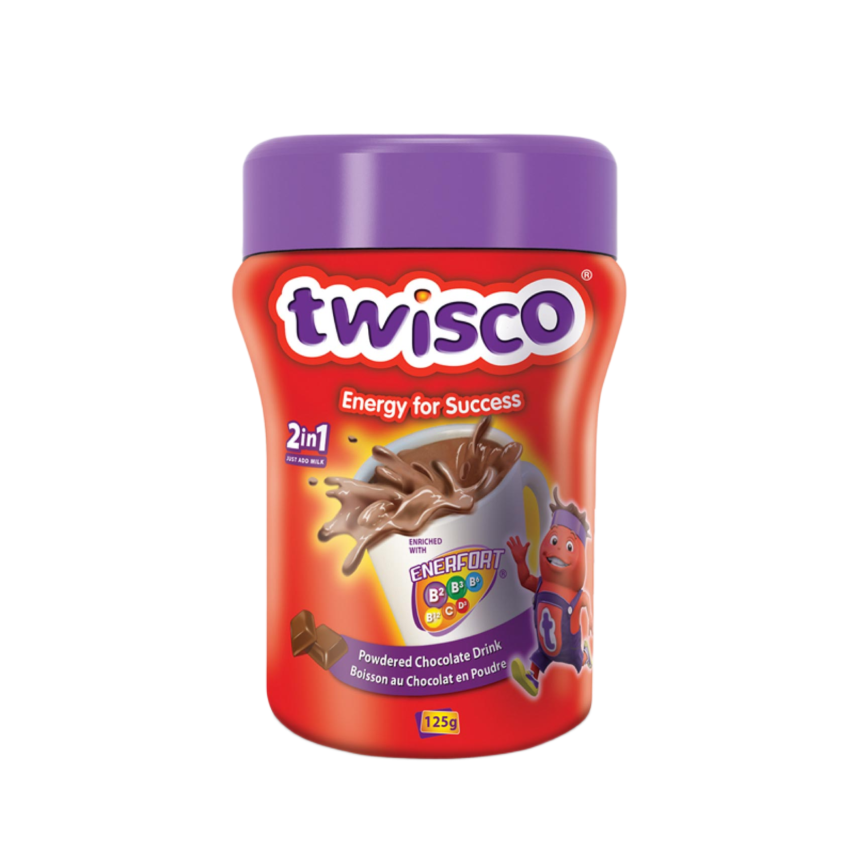 TWISCO DRINKING CHOCOLATE 2IN1 125G/100G