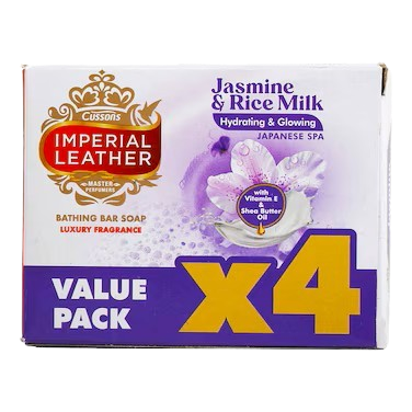 IMPERIAL LEATHER SOAP (125GX4)JASMINE RICE JSPA