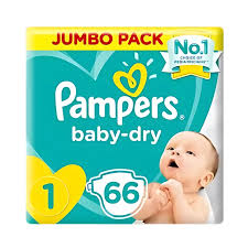 PAMPERS SIZE-1 NEW BABY 66S*2