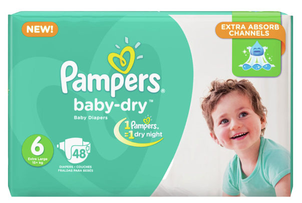 PAMPERS JUMBO #S6 BABY DRY 2*48/2*44