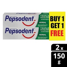 PEPSODENT HERBAL T/PASTE 150G TWIN PACK