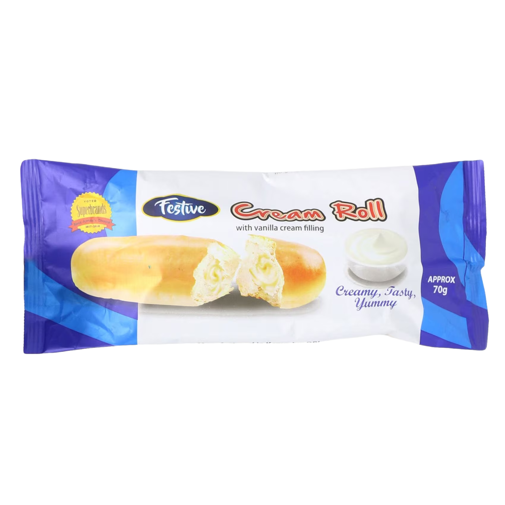 FESTIVE CREAM ROLL 70G VANILLA