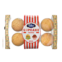 CUPCAKE 6PCS 250G ORANGE
