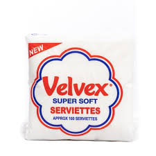 VELVEX SERVIETTES WHITE LARGE