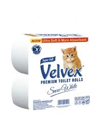 VELVEX WHT T/PAPER 4S UNWRAPPED