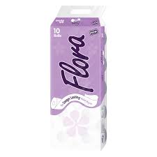FLORA WHT T/PAPER 10S UNWRAPPED