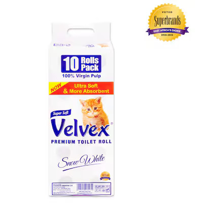 VELVEX WHT T/TISSUE 10S UNWRAPPED