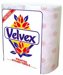 VELVEX  KITCHEN TOWEL PREM PINK PRINT TWIN PACK