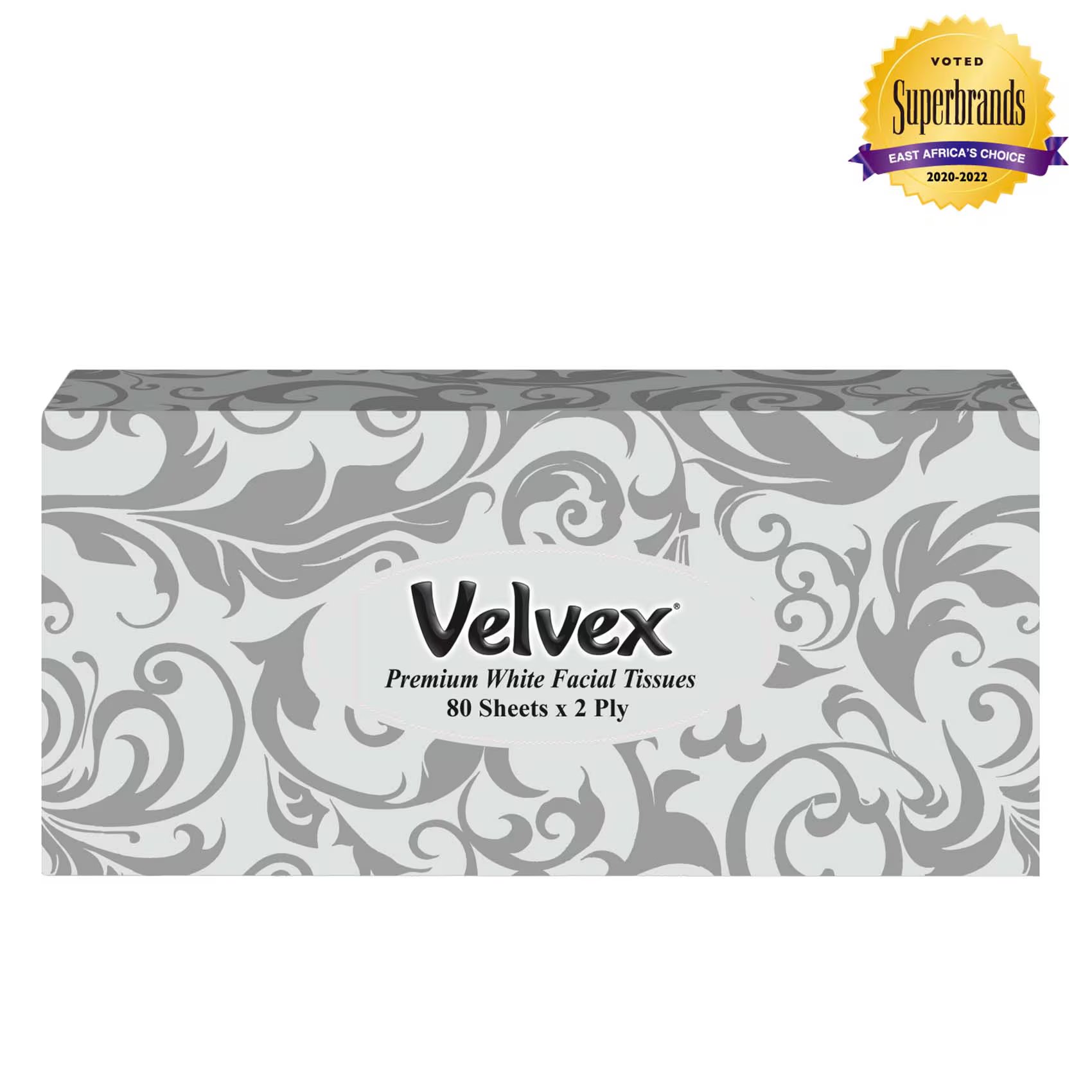 VELVEX FACIAL TISSUE 80S PREMIUM SILV BIB
