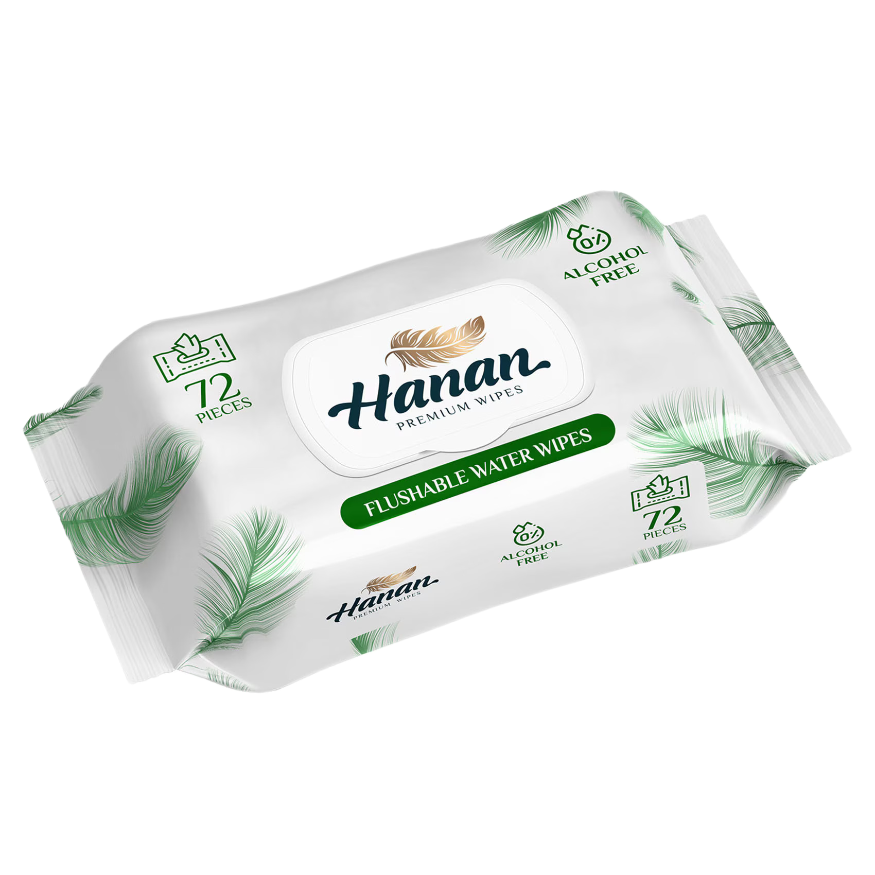 HANAN FLUSHABLE WATER WIPES 72PCS