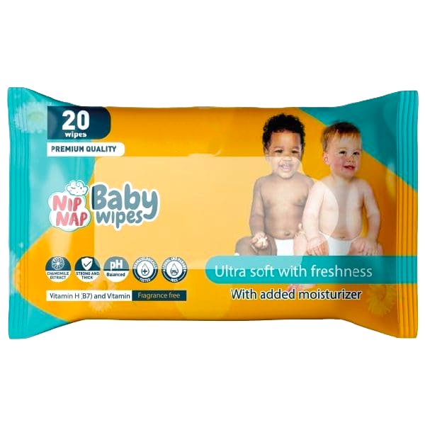 NIPNAP BABY WIPES 20S