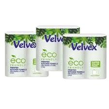 VELVEX KITCHEN TOWEL ECO FRIENDLY TWIN PACK
