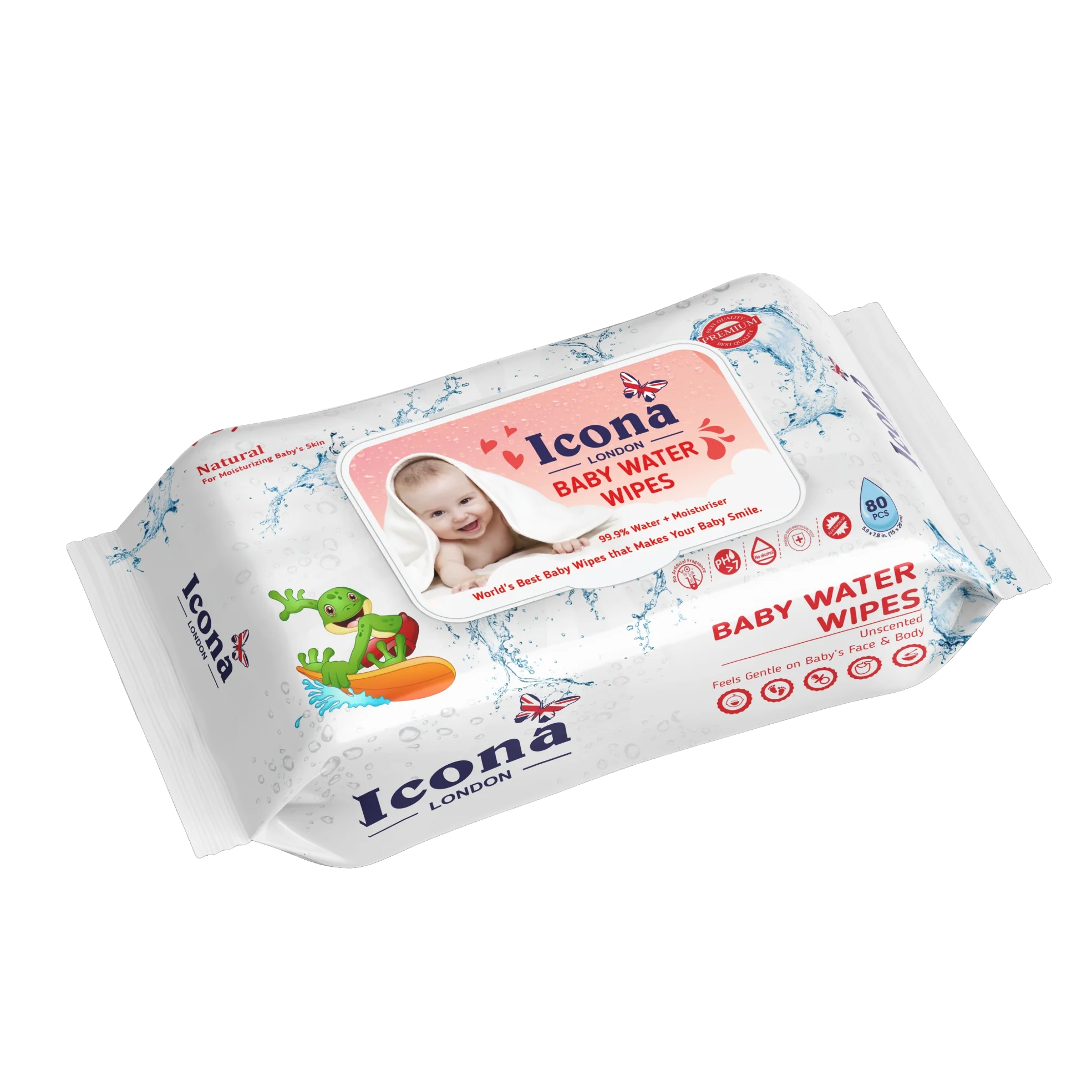 ICONA BABY WIPES NATURAL 80S