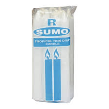 SUMO PREMIUM CANDLE 8PC WHT
