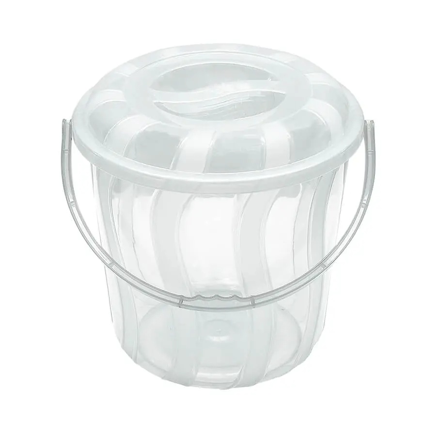 STRIPE BUCKET NO 20 W/LID CLEAR