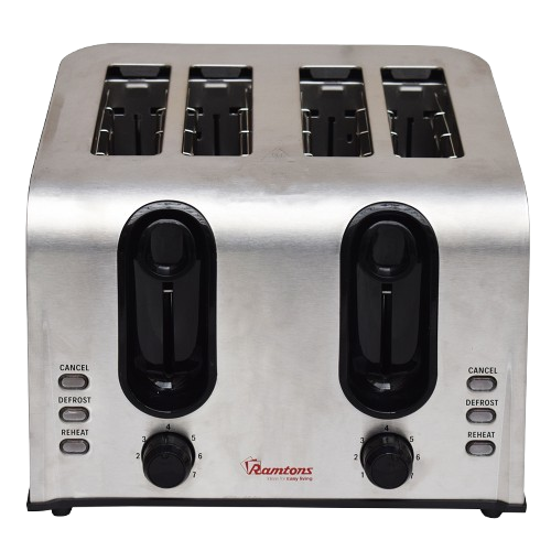 RAMTONS S/STEEL 4 SLICE TOASTER RM/678