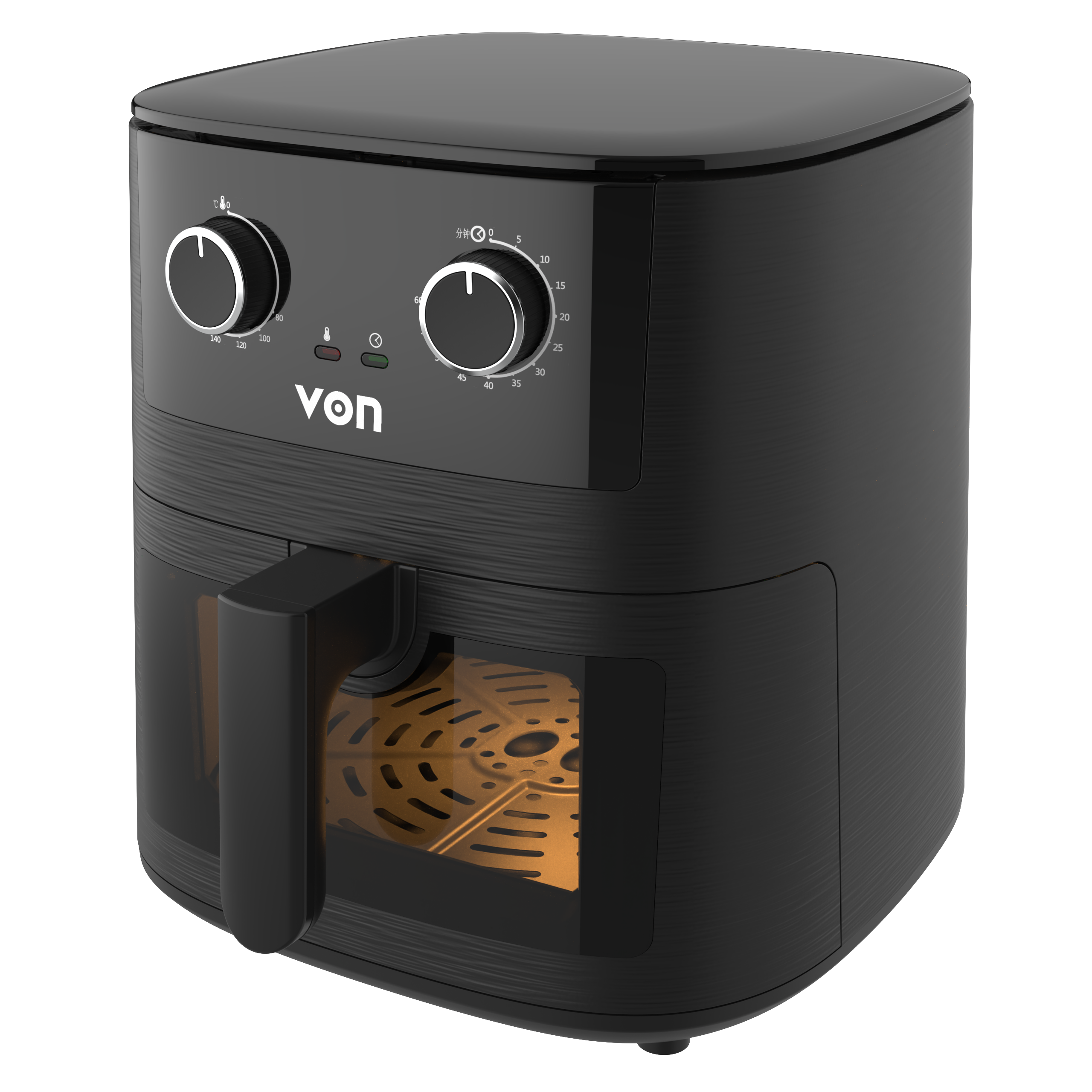 VON AIR FRYER VAF065MCK 6.5L MANUAL BLACK