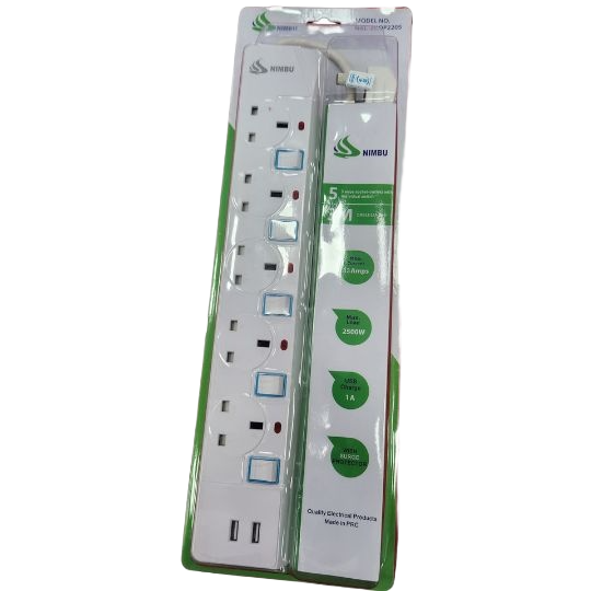 NIMBU EXTENSION 5 WAY W SURGE PROTECT NAL-3UOP2205