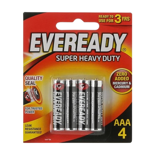 EVEREADY SHD BLACK AAA 1212 BP-4 4S