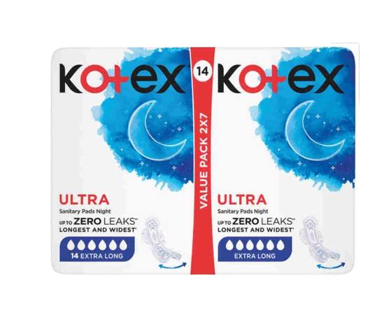 KOTEX ULTRATHIN NIGHTS DUOS 14S