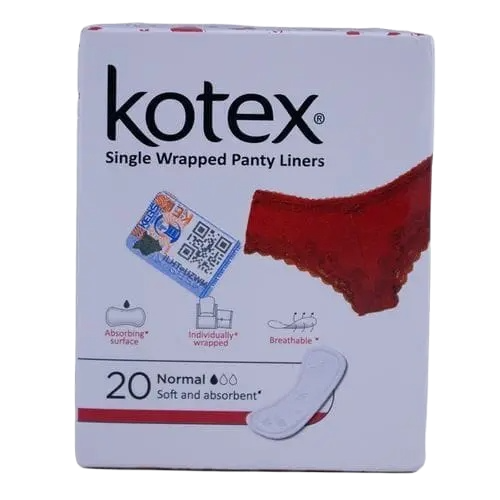 KOTEX PANTY LINERS 20S INDIVID WRAPPED