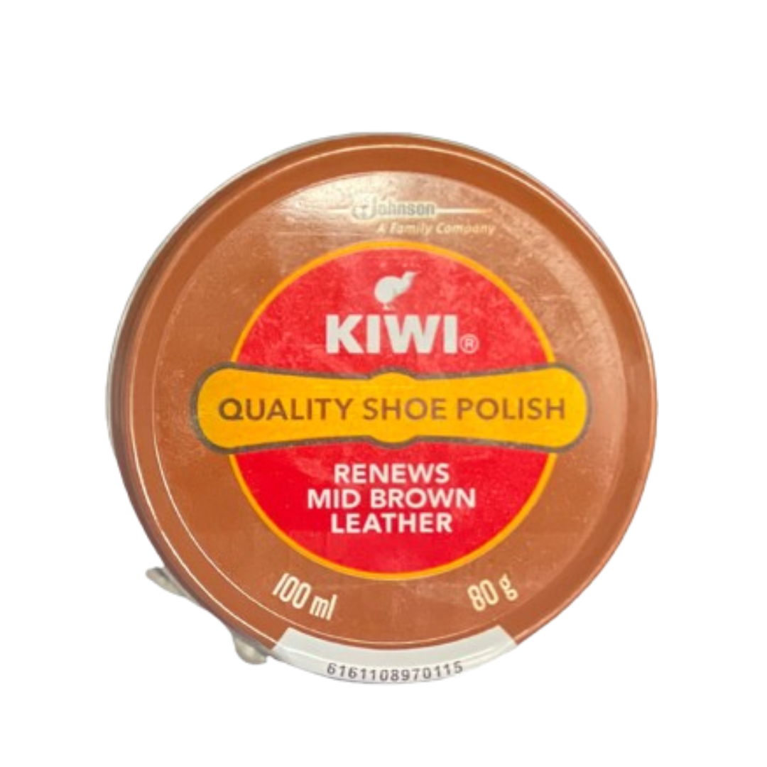 KIWI SHOE POLISH MID BROWN 100ML