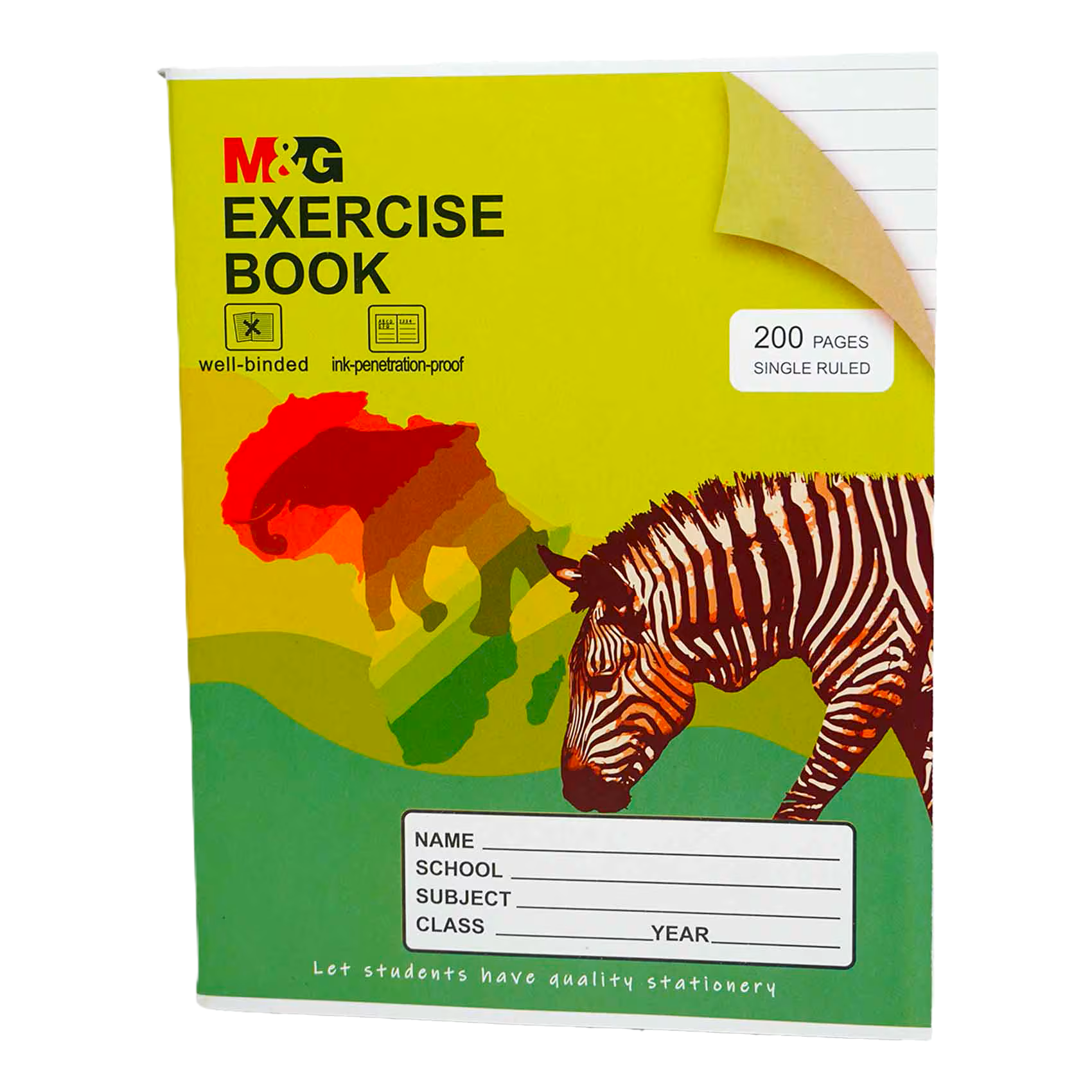 M&G EXERCISE BOOK A5 SL 200PGS 2465F