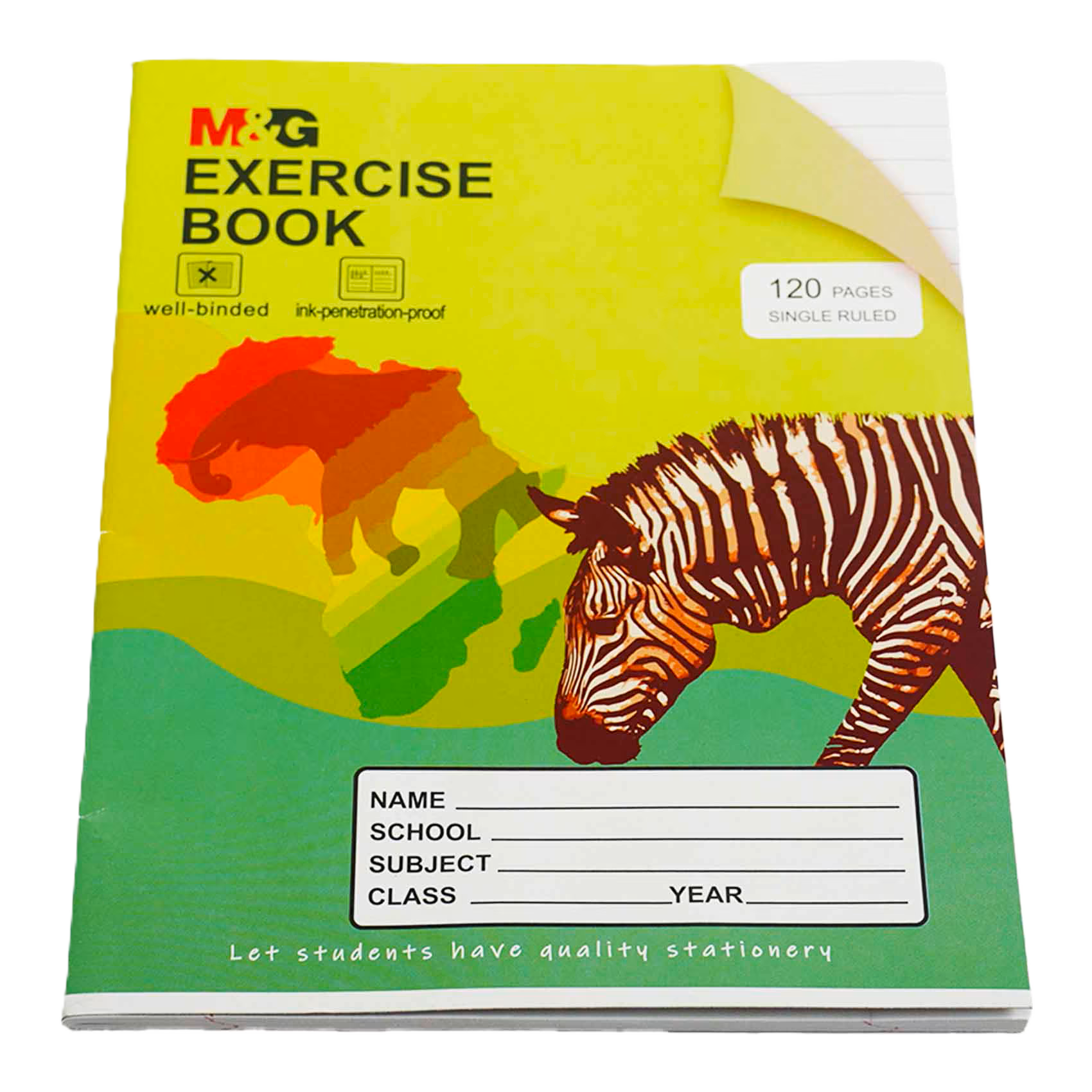 M&G EXERCISE BOOK A5 SL 120PGS 2765F