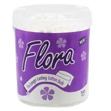 FLORA EARBUDS WHITE NORMAL TIPS RND 100S