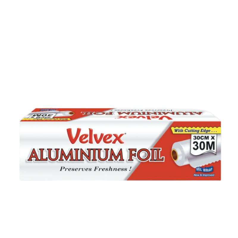 VELVEX ALUMINIUM FOIL 30CMX30M CATERING